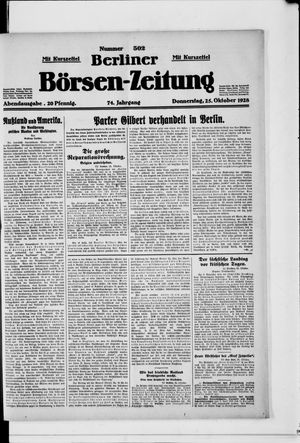 Berliner Börsen-Zeitung on Oct 25, 1928