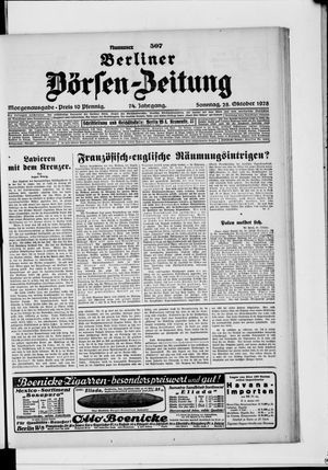 Berliner Börsen-Zeitung vom 28.10.1928