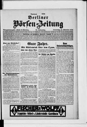 Berliner Börsen-Zeitung vom 30.10.1928