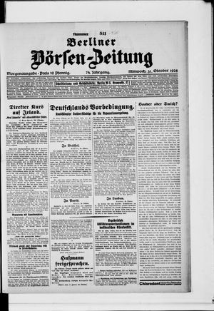 Berliner Börsen-Zeitung vom 31.10.1928