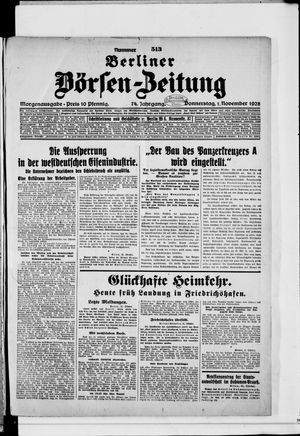 Berliner Börsen-Zeitung vom 01.11.1928