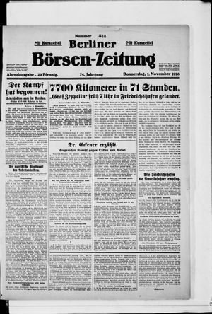 Berliner Börsen-Zeitung vom 01.11.1928