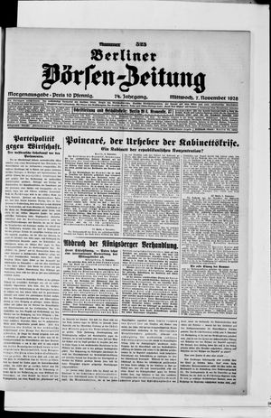 Berliner Börsen-Zeitung vom 07.11.1928
