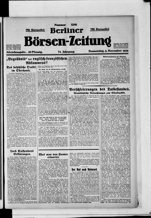 Berliner Börsen-Zeitung on Nov 8, 1928