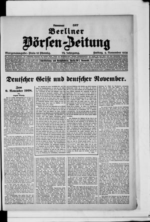 Berliner Börsen-Zeitung vom 09.11.1928