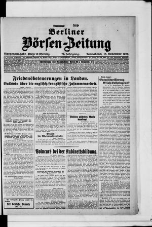 Berliner Börsen-Zeitung on Nov 10, 1928