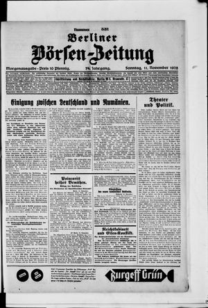 Berliner Börsen-Zeitung vom 11.11.1928