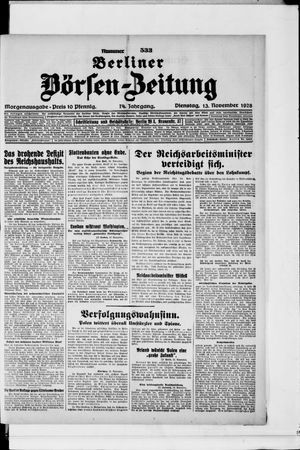Berliner Börsen-Zeitung vom 13.11.1928
