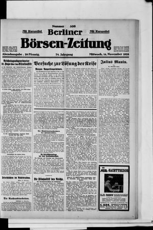 Berliner Börsen-Zeitung vom 14.11.1928