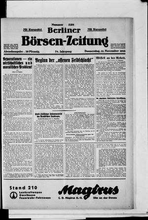 Berliner Börsen-Zeitung vom 15.11.1928