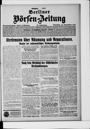 Berliner Börsen-Zeitung on Nov 20, 1928
