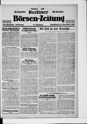 Berliner Börsen-Zeitung vom 24.11.1928