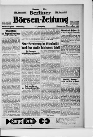 Berliner Börsen-Zeitung vom 26.11.1928