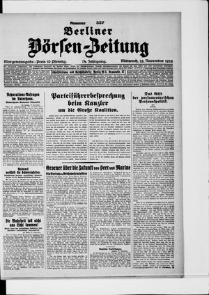 Berliner Börsen-Zeitung vom 28.11.1928