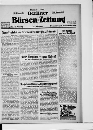 Berliner Börsen-Zeitung vom 29.11.1928