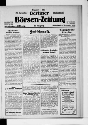 Berliner Börsen-Zeitung vom 01.12.1928