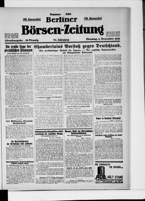 Berliner Börsen-Zeitung vom 04.12.1928