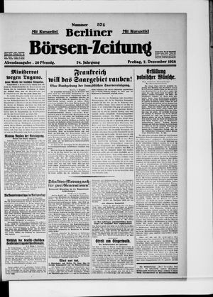 Berliner Börsen-Zeitung on Dec 7, 1928
