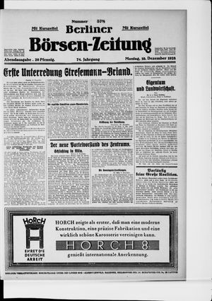 Berliner Börsen-Zeitung vom 10.12.1928