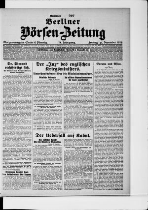 Berliner Börsen-Zeitung vom 21.12.1928