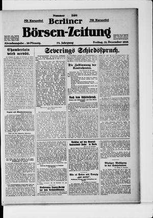 Berliner Börsen-Zeitung on Dec 21, 1928