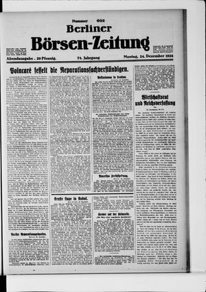 Berliner Börsen-Zeitung vom 24.12.1928
