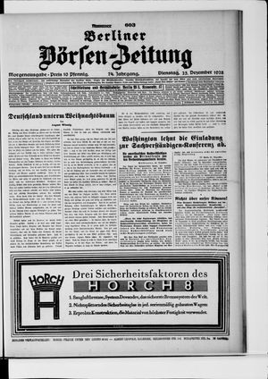 Berliner Börsen-Zeitung vom 25.12.1928