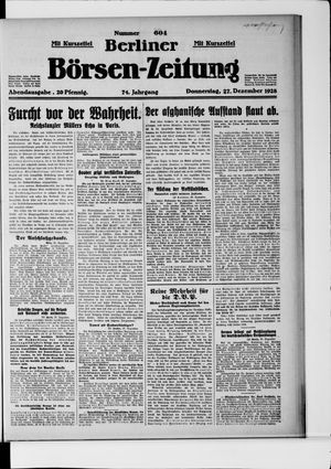 Berliner Börsen-Zeitung on Dec 27, 1928