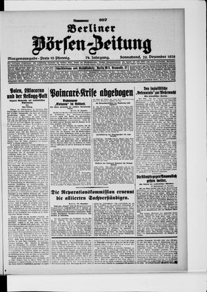Berliner Börsen-Zeitung vom 29.12.1928