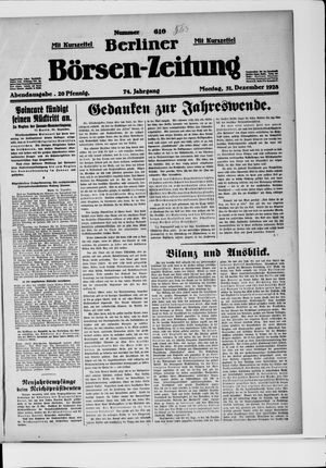 Berliner Börsen-Zeitung vom 31.12.1928
