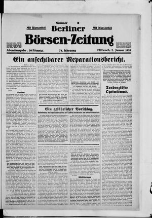 Berliner Börsen-Zeitung vom 02.01.1929