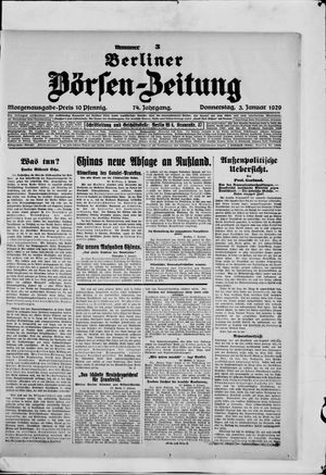 Berliner Börsen-Zeitung vom 03.01.1929