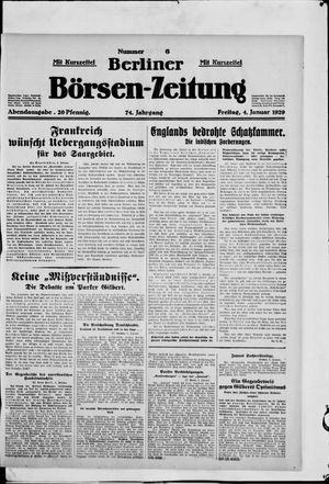 Berliner Börsen-Zeitung vom 04.01.1929