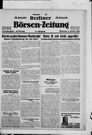 Berliner Börsen-Zeitung on Jan 8, 1929