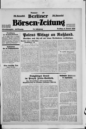 Berliner Börsen-Zeitung vom 11.01.1929
