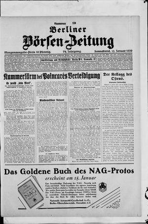 Berliner Börsen-Zeitung vom 12.01.1929