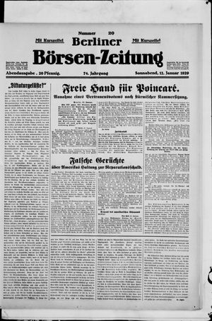 Berliner Börsen-Zeitung vom 12.01.1929