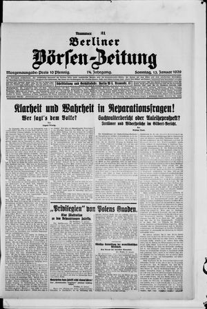 Berliner Börsen-Zeitung vom 13.01.1929