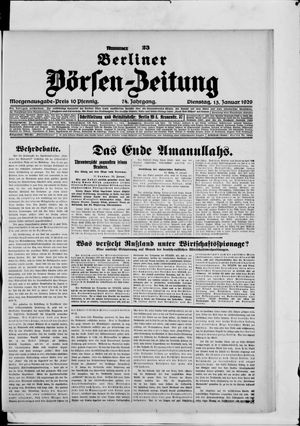 Berliner Börsen-Zeitung on Jan 15, 1929