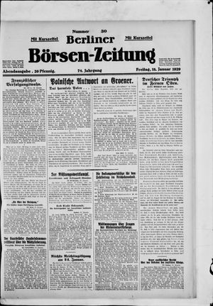 Berliner Börsen-Zeitung vom 18.01.1929