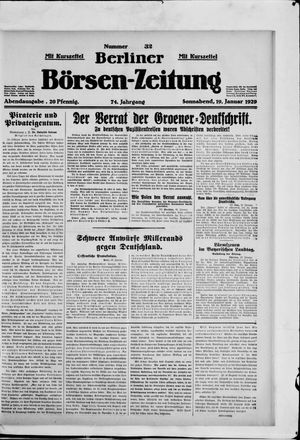 Berliner Börsen-Zeitung vom 19.01.1929