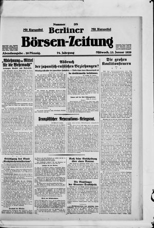 Berliner Börsen-Zeitung vom 23.01.1929