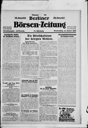 Berliner Börsen-Zeitung on Jan 24, 1929