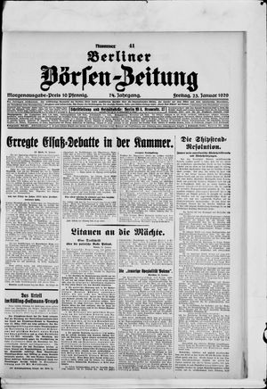 Berliner Börsen-Zeitung vom 25.01.1929