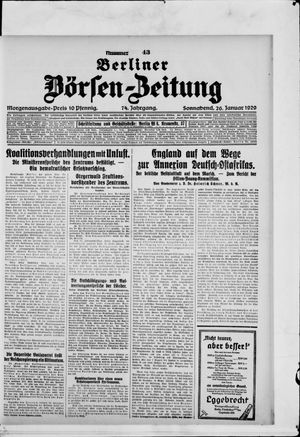 Berliner Börsen-Zeitung on Jan 26, 1929