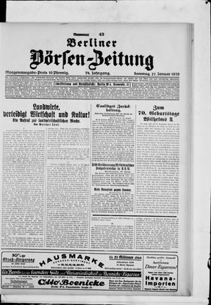 Berliner Börsen-Zeitung vom 27.01.1929