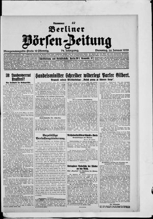 Berliner Börsen-Zeitung vom 29.01.1929