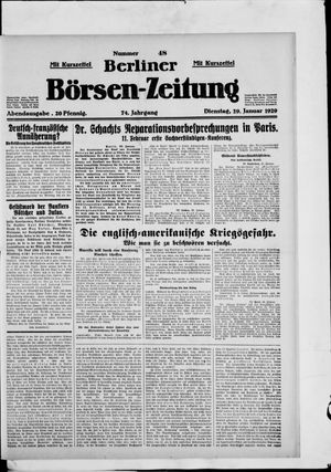 Berliner Börsen-Zeitung vom 29.01.1929