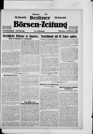 Berliner Börsen-Zeitung vom 04.02.1929