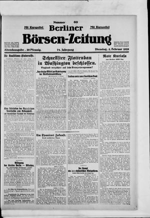 Berliner Börsen-Zeitung vom 05.02.1929